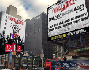billboards signs city rock
